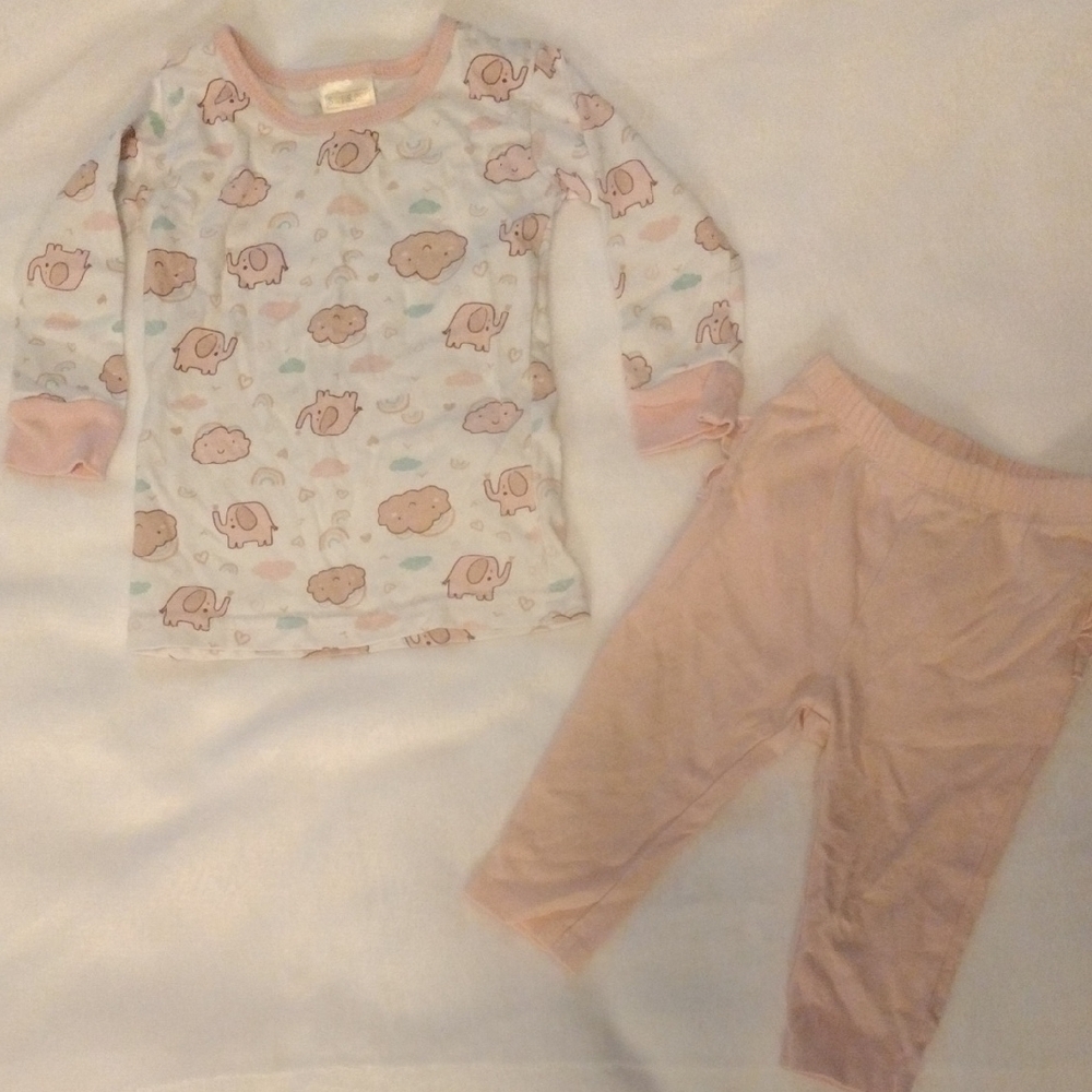 Swiggles Pink and White Pajama Sets with Playful Pattern. Ruffle Butt Bottoms​